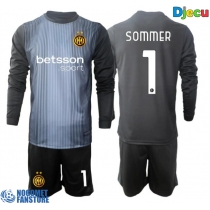 Inter Milan Yann Sommer #1 Golmanski Domaci Dres za djecu 2025-26 Dugi Rukav (+ Kratke hlače)